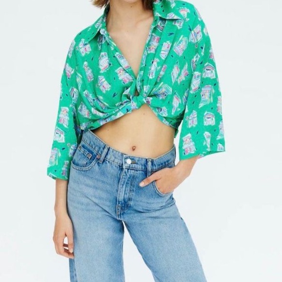 ZARA Crop Top with Knot detail - Picture 8 of 8